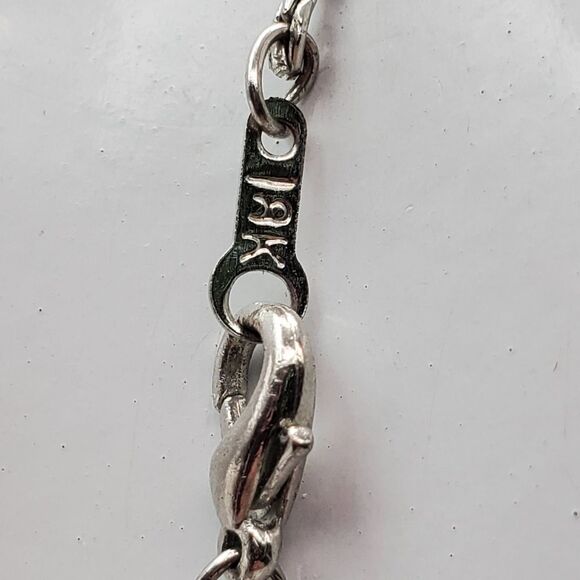 18k white gold plated necklace N1324 - Picture 3 of 4